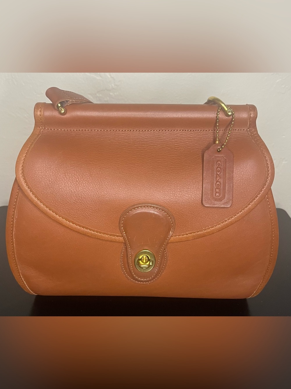 Vintage Coach Logan Bag in British Tan